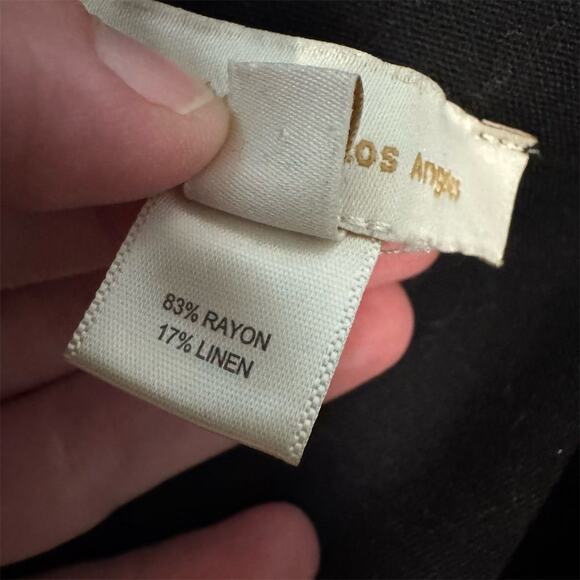 Minimalist Black Sleeveless Dress Duster Tunic Button Front Collar Lagenlook S - Picture 6 of 10